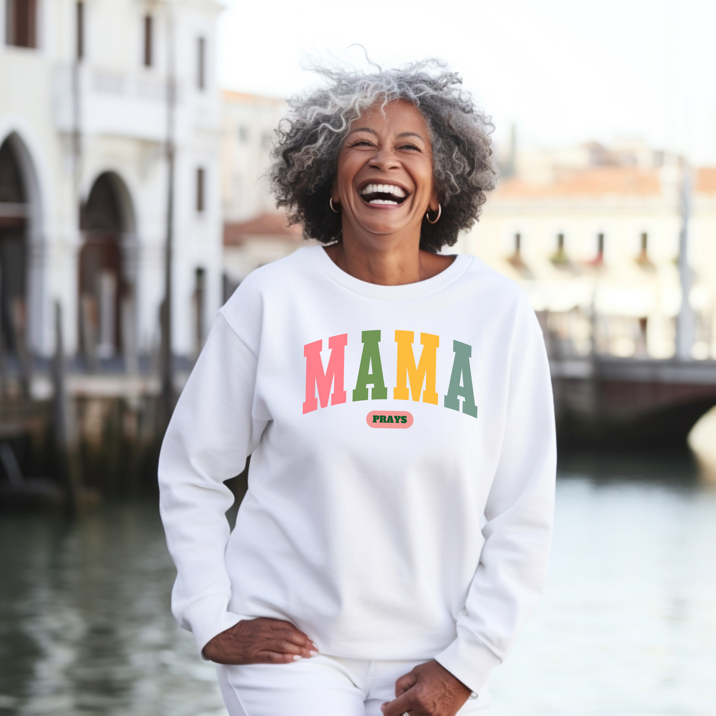 MAMA PRAYS CREWNECK SWEATSHIRT