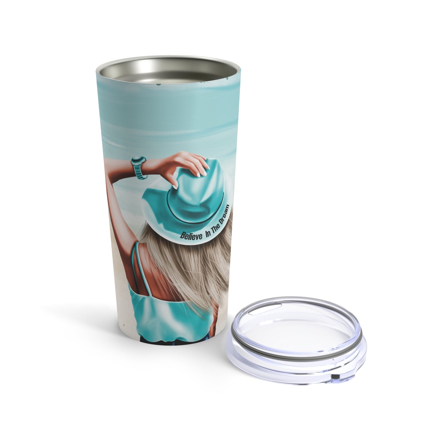 BELIEVE IN THE DREAM BEACH TUMBLER