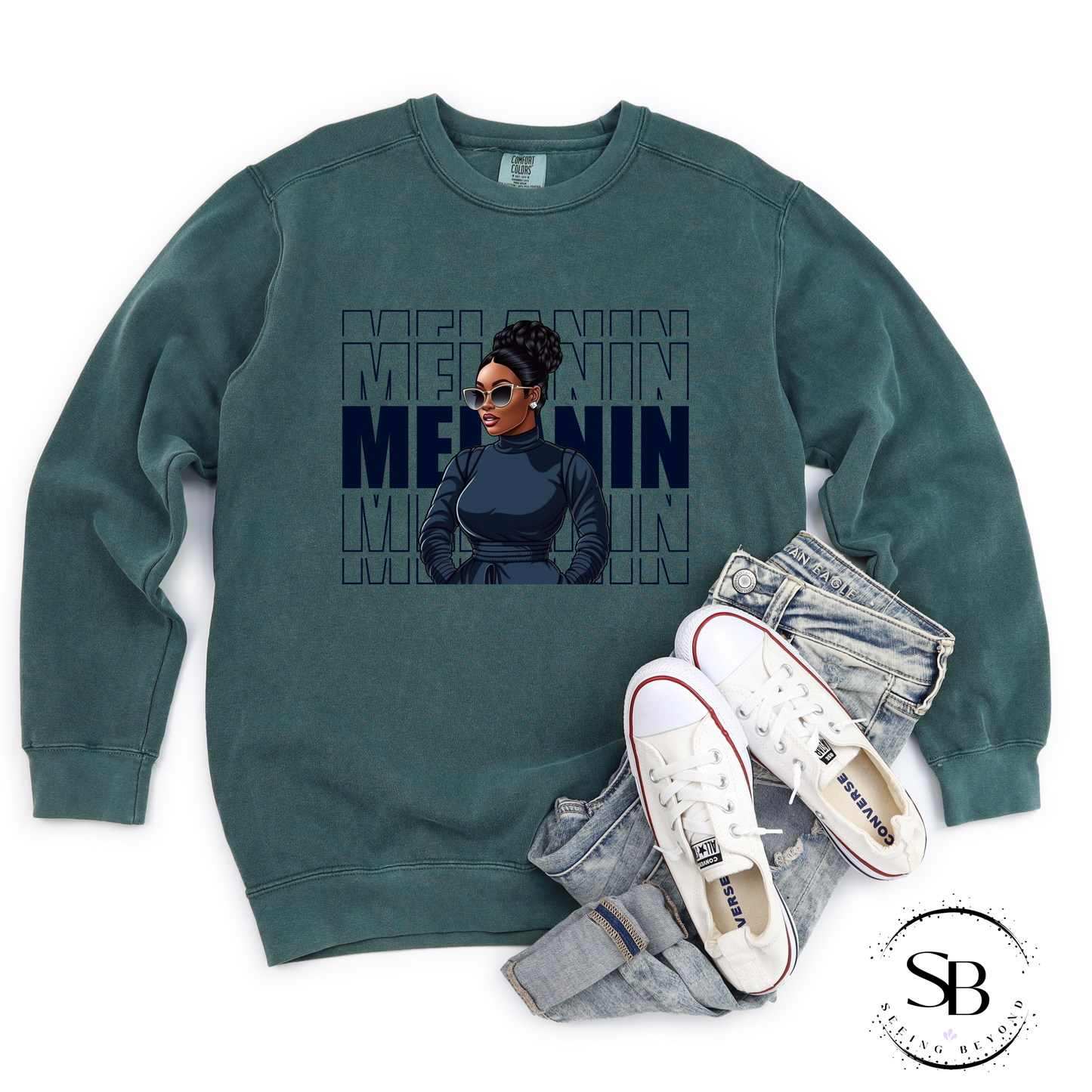 MELANIN COMFORT COLORS UNISEX SWEATSHIRT