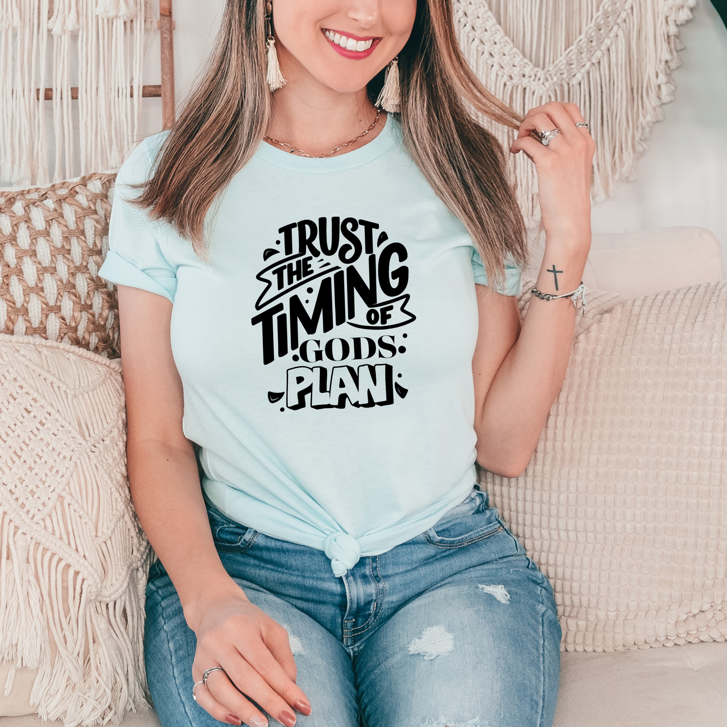 TRUST THE TIMING OF GOD'S PLAN UNISEX TSHIRT