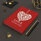 LOVE NEVER FAILS HARDCOVER NOTEBOOK JOURNAL